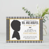 Herr ONEderful Birthday Einladung (Stehend Vorderseite)