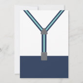 Herr ONEderful Birthday Invitation, Blue, Gray Einladung (Rückseite)