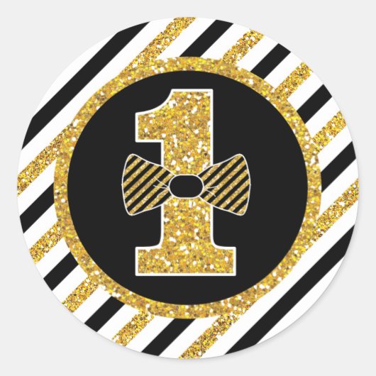 Herr ONEderful Birthday Round Stickers Labels (Vorderseite)