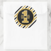 Herr ONEderful Birthday Round Stickers Labels (Tasche)