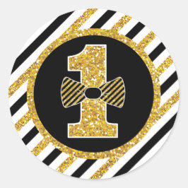 Herr ONEderful Birthday Round Stickers Labels