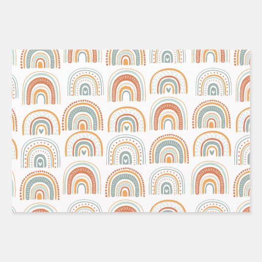 HERR Onederful Boho Rainbow Birthday Geschenkpapier Set (Vorderseite 3)
