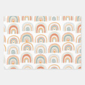 HERR Onederful Boho Rainbow Birthday Geschenkpapier Set (Vorderseite)