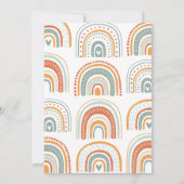 HERR Onederful Boho Rainbow Erster Geburtstag Einladung (Rückseite)