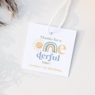 Herr Onederful Boys 1. Geburtstag Danke Tags Geschenkanhänger