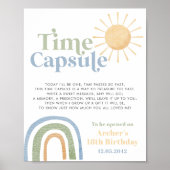 Herr Onederful Boys 1st Birthday Time Capsule Poster (Vorne)