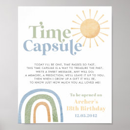 Herr Onederful Boys 1st Birthday Time Capsule Poster