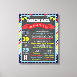 Herr ONEderful Chalkboard Poster | Erster Geburtst Leinwanddruck