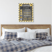 Herr ONEderful Chalkboard Poster | Erster Geburtst Leinwanddruck (Insitu (Schlafzimmer))