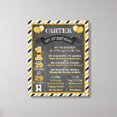 Herr ONEderful Chalkboard Poster | Erster Geburtst Leinwanddruck (Vorderseite)