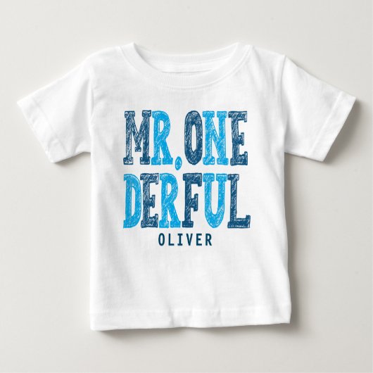 Herr Onederful First Birthday Baby Bodysuit Baby T-shirt (Vorderseite)