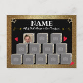 Herr Onederful First Birthday Invites Einladungspostkarte (Rückseite)