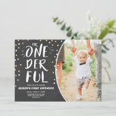 Herr onederful Geburtstagseinladung Einladung (Stehend Vorderseite)