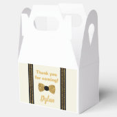 Herr Onederful gold and black bow Krawatte Geschenkschachtel (Geöffnet)