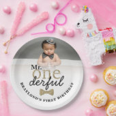 Herr Onederful Gold Birthday Pappteller (Party)