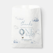 Herr ONEderful Hot Air Ballon Boy 1st Birthday Blu Geschenktütchen (Vorderseite)