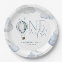 Herr ONEderful Hot Air Ballon Boy 1st Birthday Blu
