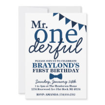 Herr Onederful I. Birthday Einladung