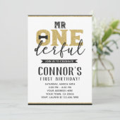 Herr Onederful I. Birthday Einladung (Stehend Vorderseite)