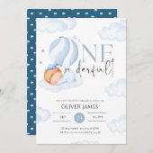 Herr Onederful Junge 1. Geburtstag Einladung (Vorne/Hinten)