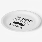 Herr Onederful Name bei Mustache Pappteller (Schrägansicht)