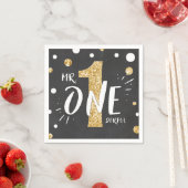 Herr Onederful Paper Napkins Boy Black Gold Serviette (Beispiel)