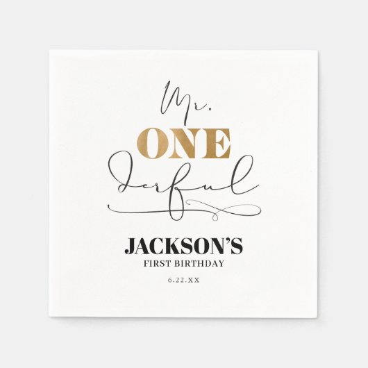 Herr Onederful Paper Napkins Serviette (Vorderseite)