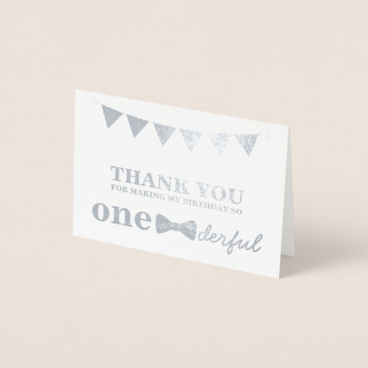Herr Onederful Real Foil Dankeschön Karte (Vorderseite)