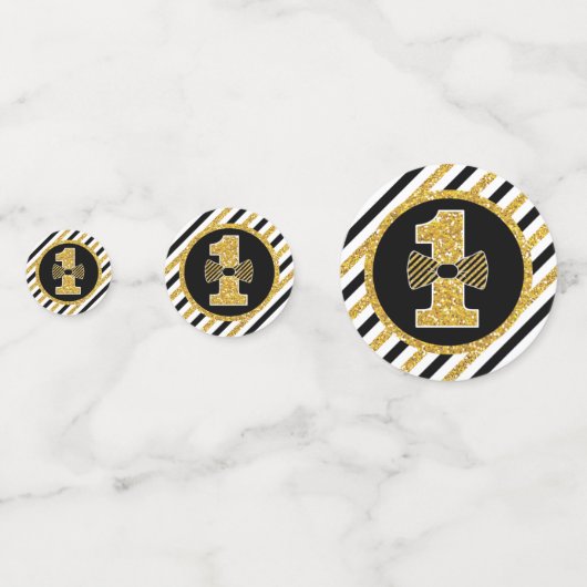 Herr ONEderful Table Confetti in Black and Gold Konfetti (Vorderseiten)