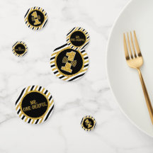 Herr ONEderful Table Confetti in Black and Gold