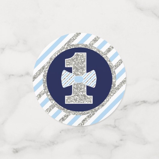 Herr ONEderful Table Confetti in Navy Blue & Silve Konfetti (Klein Vorderseite)