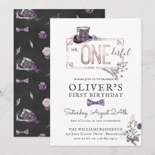 Herr Onederful Vintag Gentleman Royal Birthday Einladung