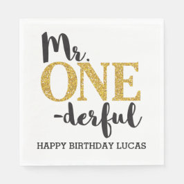 Herr ONEderful White Luncheon Paper Napkins Serviette