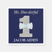 Herr ONEderful White Standard Cocktail Napkin Serviette (Vorderseite)