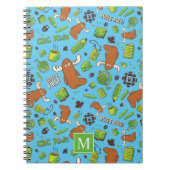 Herr Orlando Pattern Monogram Notebook Notizblock (Vorderseite)