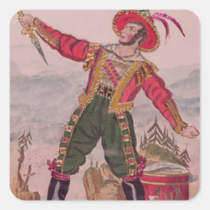 Herr Osbaldiston als Andreas Hofer Quadratischer Aufkleber