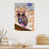 Herr Owl Art Print Poster (Küche)