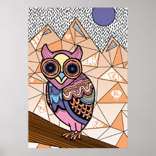 Herr Owl Art Print Poster