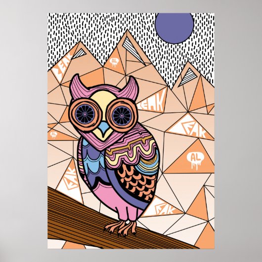 Herr Owl Art Print Poster (Vorne)