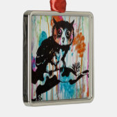 Herr Owl Silbernes Ornament (Rechts)
