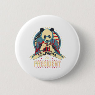 Herr Panda für den Präsidenten Button