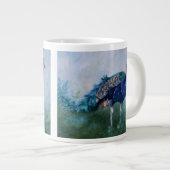 Herr Peacock Jumbo-Tasse (Vorderseite Rechts)