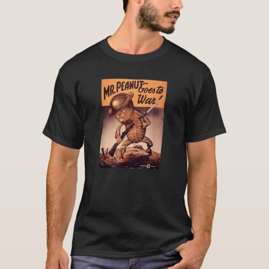 Herr Peanut geht in den Krieg Männer klassische Fi T-Shirt (Vorderseite)