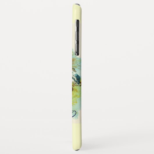 HERR PELICAN FISCHERMONOGRAM, Creme Case-Mate iPhone Hülle (Hinten/Links)