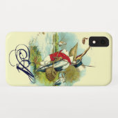 HERR PELICAN FISCHERMONOGRAM, Creme Case-Mate iPhone Hülle (Rückseite (Horizontal))