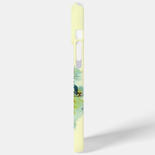 HERR PELICAN FISCHERMONOGRAM, Creme Case-Mate iPhone Hülle (Rückseite / Links)