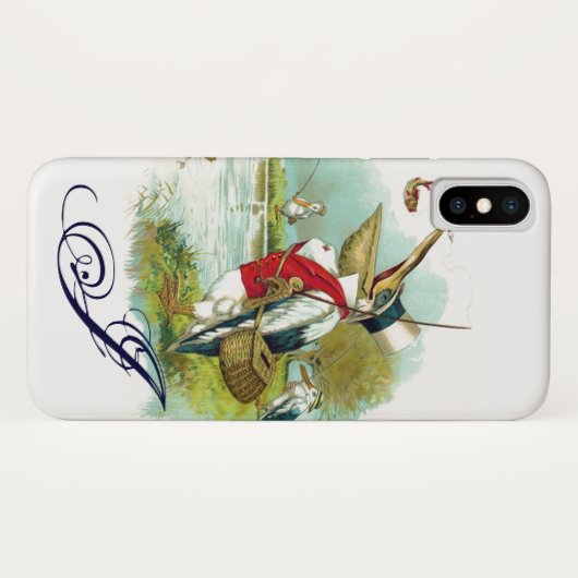 HERR PELICAN FISCHERMONOGRAM, weiß Case-Mate iPhone Hülle (Rückseite (Horizontal))