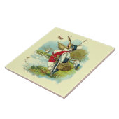 HERR PELICAN FISHING, Creme Fliese (Seite)