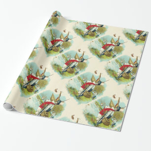 HERR PELICAN FISHING, Creme Geschenkpapier