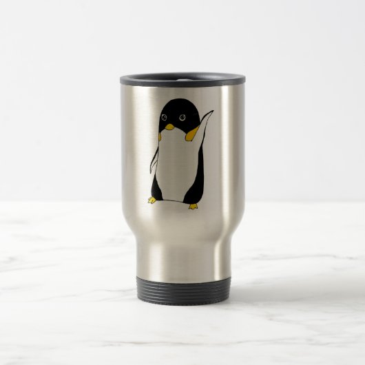 Herr Pengu Steel Mug Reisebecher (Mittel)